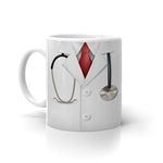 Khakee Doctor Theme Ceramic Coffee Mug (325 ml) - Gift for Doctors,Birthday Mug for Doctor(doctor-065P)