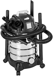 Amazon Basics 6 gallon, 3.5 HP Stainless Steel Wet/Dry Vacuum, Grey/Black