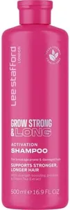 Lee Stafford Grow Strong & Long Hair Regrowth Volume Shampoo for Women & Men | Hair Lengthening Products Anti Hair Loss & Thinning | 500 ML | Sulphate Free For Damaged and Breakage prone Hairs