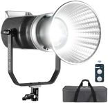 GVM 200W LED Video Light, 5600K Continuous Output Lighting LED COB Light with DMX/Bluetooth App Control, YouTube Studio Light for Film Recording Photography, CRI 97+, 65000lux@1m