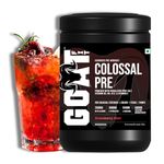 G.O.A.T Fit Colossal Pre | PreWorkout Powder (Strawberry Kiwi 360gm 30 Servings) 200mg Caffeine 3.5g Beta-Alanine 3g Citrulline 1.5g Arginine 1g Creatine with Himalayan Pink Salt