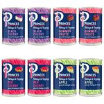 Princes Fruit Fillings and Topping Bundle - Black Cherry, Red Cherry, Summer Fruits, and Apple (8 x 395g)