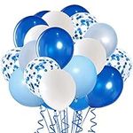 Royal Blue Confetti Latex Balloons,