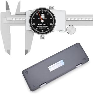 TESA Brown & Sharpe 599-579-8-5-1 Stainless Steel Dial Caliper, Black Face, 0"-8" Range, +/-0.001" Accuracy, 0.001" Resolution, Meets DIN 862 Specifications