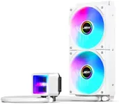 JEYI iArcticStorm 240 Water Cooler White, Desktop ARGB AIO Liquid CPU Cooler, Intel & AMD TDP 240W, Infinity Mirror Efficient PWM-Controlled Pump, for AMD Ryzen AM5|4, Intel LGA 1851|1700 etc.
