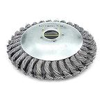 Steel Wire Weeding Head 6/8 Inch Rotating Wheel Brush Disc for Lawn Garden Agriculture Tools - Inner Hole 25.4 mm (6 Inch)