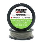 Staggered Fused Clapton Wire 10ft - (26GA+32GA) x2+32GA Resistance Wire, Stainless Steel 316L for Cutting Foam Hot Heating Handmade Household Wiring Use