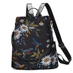 Backpack Purse for Women Anti Theft Backpack Waterproof Travel Crossbody Bag College Bookbag for Teen Girls Fashion Convertible Backpacks, Hummingbird