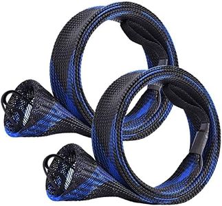 SF Standard Casting Fishing Rod Sock Fishing Rod Sleeve Rod Cover Braided Mesh Rod Protector Pole Gloves Fishing Tools Black-Blue-2PCS Fit Casting Rod 6-1/2FT to 7-1/2FT