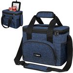 opux Soft Cooler Bag, Insulated Collapsible Lunch Cooler Bag for Men Work Camping Beach Travel, Portable Soft Sided Leakproof Waterproof Large Lunch Bag Box with Shoulder Strap 18 Cans, Heather Navy