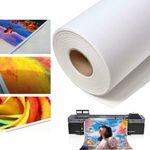 tonchean 98.4Ft x 23.6In Canvas Inkjet Roll Professional Matte Polyester Canvas for Wide Format Inkjet Printing 240GSM Waterproof Printer Paper for Painting Advertising