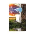 Iceland Waterfall River Field Sunset Standard Size Wall Plates, Electrical Outlet Cover Plates, Wall Plates For Outlets, Electrical Outlet Covers