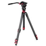 IFOOTAGE 65"/165cm Carbon Fiber Camera Tripod with Aluminum Fluid Head for Canon Nikon Sony DSLR Camcorder Gazelle Tripod TC6S Uprise + Komodo K5S