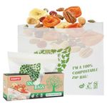 100% Compostable Snack Zip Bag ×50| ECO-Friendly Food Storage Bags | Freezer Bag | Plant-Based BPA-free | Seal well forCookie Chips and Snack (1Pack Snack Size)