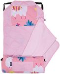 Wildkin Kids Modern Nap Mat with Pillow for Toddler Boys & Girls, Ideal for Daycare & Preschool, Features Elastic Corner Straps, Cotton Blend Materials Nap Mat for Kids, BPA-free(Llamas & Cactus Pink)