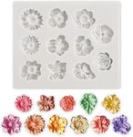 Skytail 11 Cavities Rose, Sunflower Fondant Mould, Peony, Chrysanthemum,Daisy Blossom Flower Candy Molds for Cake Decoration,Chocolate, Clay, Resin, Soap, Confectionery Projects.