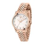 Maserati Stainless Steel Classic 0 Analog Dial Color Mop Women Watch - R8853118517, Gold Band