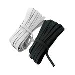 Aakriti 10 Meter White & 10 Meter Black Polyester Elastic Used for Sewing, Stitching, Tailoring, Elastic Pants and Other DIY Items Mask Making Elastic (Woven Elastic, 12MM)