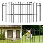 Sunexinlo Garden Fence, 25 Pack Decorative Garden Fencing,16.5in(H) x 26.5ft(L) Border Animal Barrier for Dogs, Metal Rustproof Panels Flower Edging for Yard Landscaping Garden Beds, Outdoor Yard