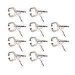 HFS (R) 11-Inch Swivel Pad Locking C-Clamp Locking Pliers (10 pcs) - Heavy-Duty Heat-Treated Steel with Nickel Plating