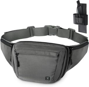 RXW Tactical Concealed Carry Fanny Pack, CCW Fanny Pack, Waist Bag for Men, Hip Bag Compact Belt Bag for Hiking, EDC Waist Pack(Adjustable Up to 60" Waist)