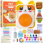 Roaxkois Pottery Wheel for Kids, Mini Pottery Wheel for Beginners, Pottery Painting Kit & Clay Sculpting Tools for Kids, Detachable Turntable, Adjustable Speed, Arts & Crafts for Kids Ages 8-12