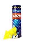 Echelon E100 Yellow Badminton Shuttlecocks (6 pieces), high-quality British made