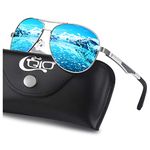 CGID GA61 Premium Al-Mg Alloy Pilot Polarized Sunglasses UV400, Full Mirrored Spring Hinges Sun Glasses for Men Women