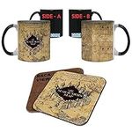 Marauder's Map Color Changing Magic Heat Sensitive Coffee Mug with Coaster-Perfect Valentines/Easter/Summer//Birthday/Anniversary