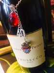 40th RUBY WEDDING ANNIVERSARY BOTTLE CHARM/DRINK LABEL WINE CHAMPAGNE LIQUOR GIFT IDEA