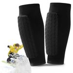 XUDUOO Ski Shin Guards Gel, Ski Guard Socks, Sock Shin Pads Shin Protectors for Skiing, Breathable Elastic Gel Guard, Legs Protection, Safety Gear for Adults Sports (B)