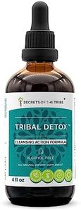 Tribal Detox Herbal Extract, Alcohol-Free Glycerite Tincture, Turmeric, Dandelion, Milk Thistle, Burdock, Cleavers, Cranberry, Goldenrod, Green Tea Cleansing Action Formula (4 FL OZ)