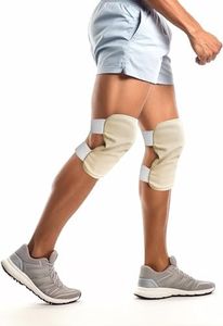 KJYZOOM 2 Pcs Castor Oil Pack Wrap for Knee, Flannel Castor Oil Compress Knees Pads with Adjustable Elastic Strap, Reusable Breathable Castor Oil Wraps Kit for Neck, Leg, Body Inflammation(Khaki),