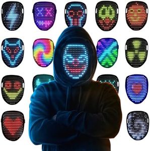 Mr.Pang LED Mask Light up Mask with Gesture Sensing, Cool Face Transforming Mask, Perfect Gifts for Halloween Christmas Birthday Cosplay Party