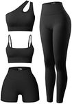 OQQ Women's 4 Piece Outfits Ribbed 