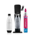 SodaStream Art Sparkling Water Maker, Sparkling Water Machine & 1 L Fizzy Water Bottle, Retro Drinks Maker w. BPA-Free Water Bottle & 60 L Co2 Gas, Safe Home Carbonated Water & Quick Connect - Black