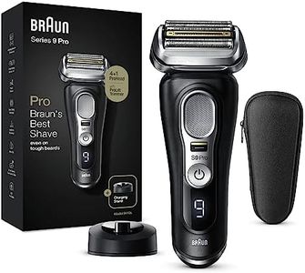 Braun Series 9 Pro Premium Men's Razor with 4+1 Shaving Head, Electric Shaver with ProLift Trimmer, 60 Min. Battery Life, Wet & Dry Application on 1, 3 and 7 Day Beard, 9410s, Black