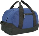 Dalix 12'' Mini Two Tone Duffle Bag (Navy Blue) Small