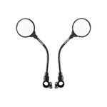 STRAUSS Cycle Side Mirror | CycleMirror Set of 2 | Cycling Accessories For Men | Shape Adjustable ABS Material | Bicycle Rear View, Adjustable 360° Handlebar Convex Mirror | HD View
