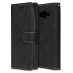 GNT Galaxy Grand Prime Case, Galaxy Grand Prime Wallet Case, Premium PU Leather Wallet Case [Card Slots] Flip Folio Cover for Samsung Galaxy Grand Prime G530(Black)