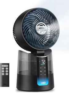 DREO TurboCool Misting Fan 516, 150°+30° Omni-directional Oscillating, Desk Cooling Fan 5℉ Drop, Evaporative air cooler, 26 ft/s Wind, Ultrafine Mist, 20dB, 6 Speeds 2 Modes, Remote Control, Black