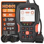 ANCEL HD601 Heavy Duty Truck Scanner, 2-in-1 Truck & Car Check Engine Code Reader, All System Diesel Diagnostic Scan Tool Fit for Cummins, International, Kenworth, Detroit, Paccar