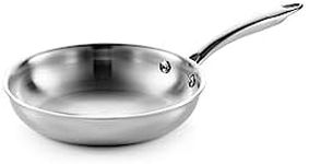 SEIDO Stainless Steel 20CM Frying Pan Cookware Perfect for: Induction, Gas & Ceramic Hobs. UNCOATED, PFOA - Free
