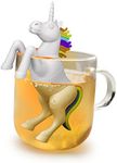 Winkee Einhorn Unicorn Tea Infuser, Silicone, White, 11cm