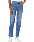 PAIGE Women's Stella Crop Seamed Beltloops in Roadhouse, Blue, 25 Short