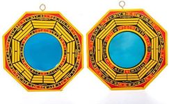 DMtse 4 Inch Bagua Mirror Set of 2 for Protection; One Concave Mirror for Protection Against Passive Negative Energy & One Convex Mirror for Protection Against Active Harmful Energy