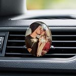 Custom Crystals Car Air Vent Clip with Photo Personalized Picture Car Air Freshener Clips Interior Car Accessories Decoration for Women Men