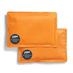 Cool Coolers 2 Pack Soft Ice for Lunch Bags, Flexible Stretch Nylon, Durable, Reusable Lunch Box Ice Packs, Ice Packs for Lunch Boxes, Reusable Freezer Packs, Easy to Clean, by Fit & Fresh, Apricot