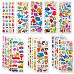 SAVITA 3D Stickers for Kids & Toddlers 500+ Puffy Stickers Variety Pack for Scrapbooking Bullet Journal Including Animal, Numbers, Fruits, Fish, Dinosaurs, Cars and More…