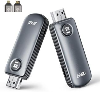Wireless HDMI Sender and Empfänger -4K Decoding, 2.4/5G Dual Band Streaming, Plug & Play, 1080P tragbarer Extender für Funk Übertragung von Video Audio vom Laptop PC Kamera an TV Monitor Projektor-50M